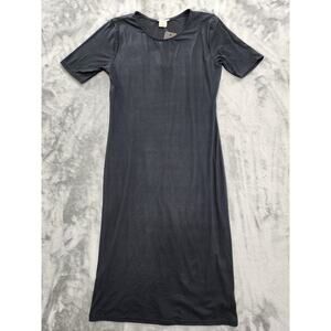 NEW Yelete Dress‎ Womens L Black Short Sleeve Bodycon T-Shirt Stretch Athleisure